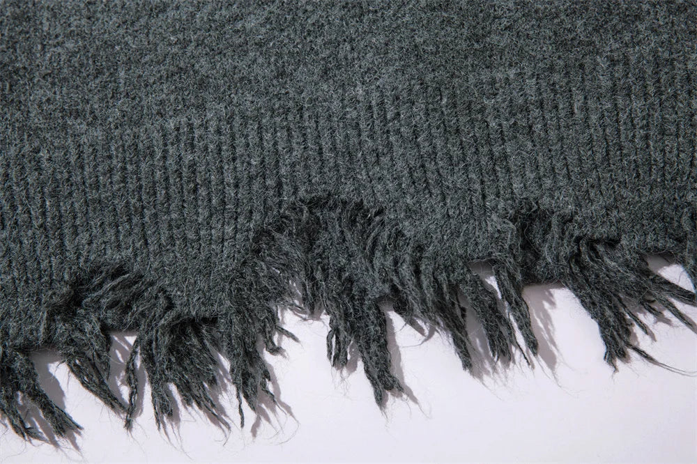 Knitted Zipper Sleeve Pullover Sweater - PWM