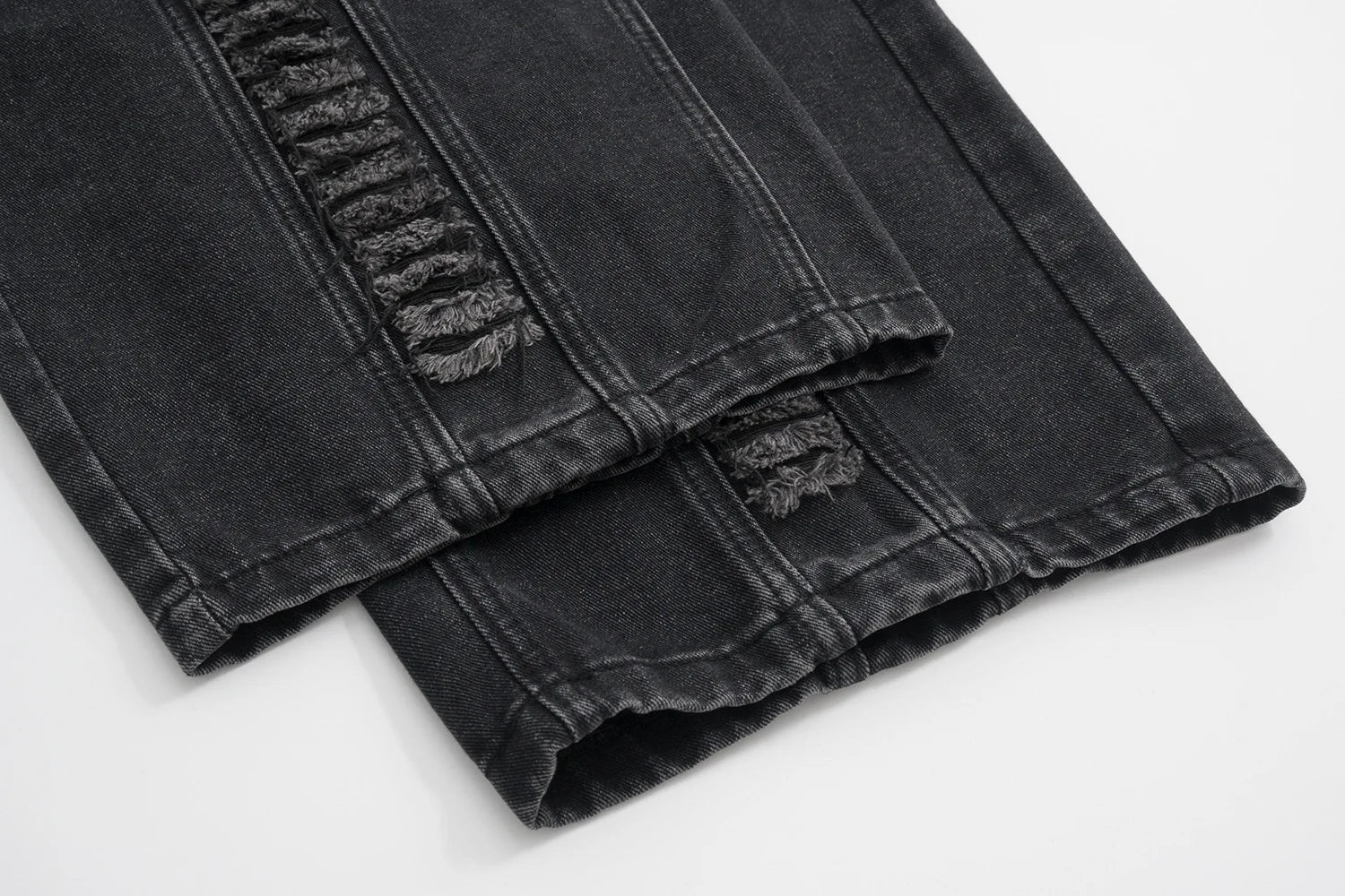 Whiskers Fringe Loose Jeans - PWM