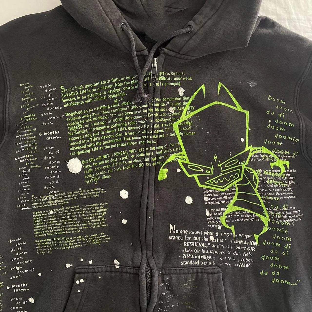 Cyber Grunge Zip Up Sweatshirts
