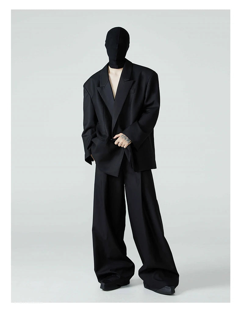Baggy Pleated Wide Leg Pants