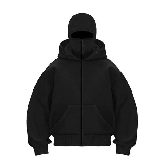 Balaclava Face Mask Zipper Hoodie