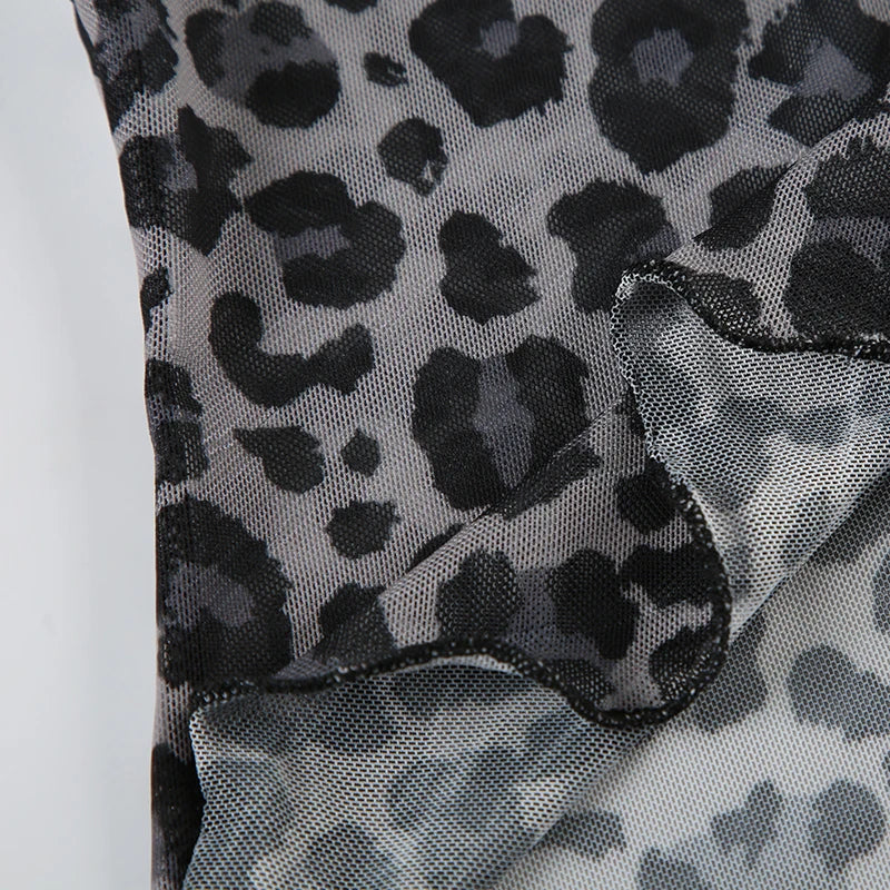 Leopard Mesh Crop Top - PWM