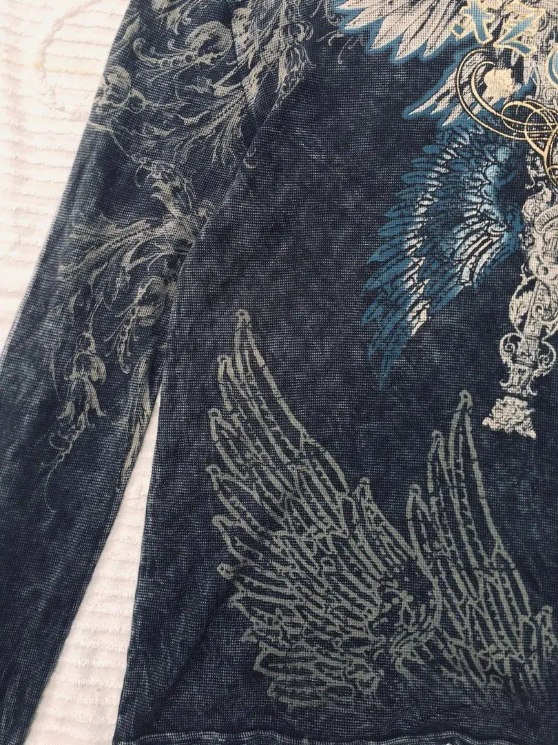 Cross Print Long Sleeve T shirt - PWM