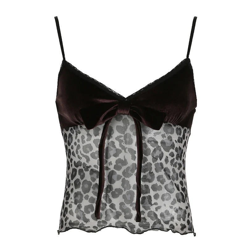 Leopard Mesh Crop Top - PWM