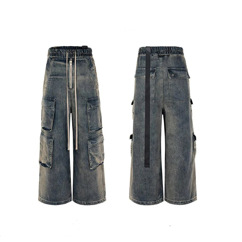 Drawstring Cargo Baggy Denim - PWM