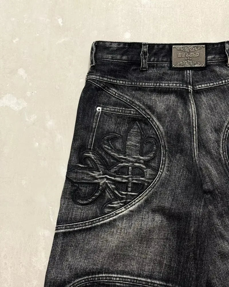 Stitching Washed Make Old Baggy Jeans - PWM