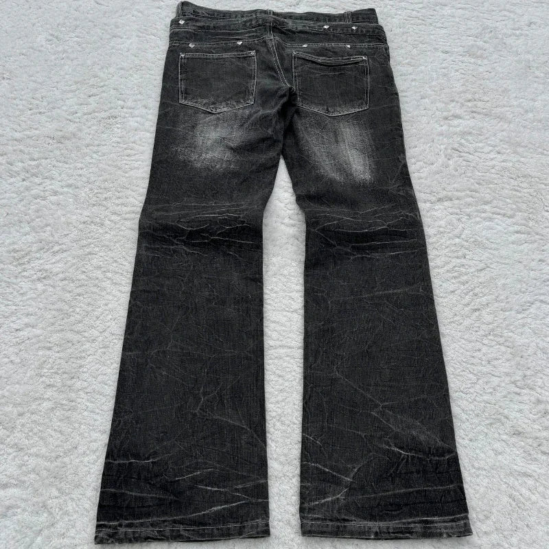 Double Waist Lace Up Jeans - PWM