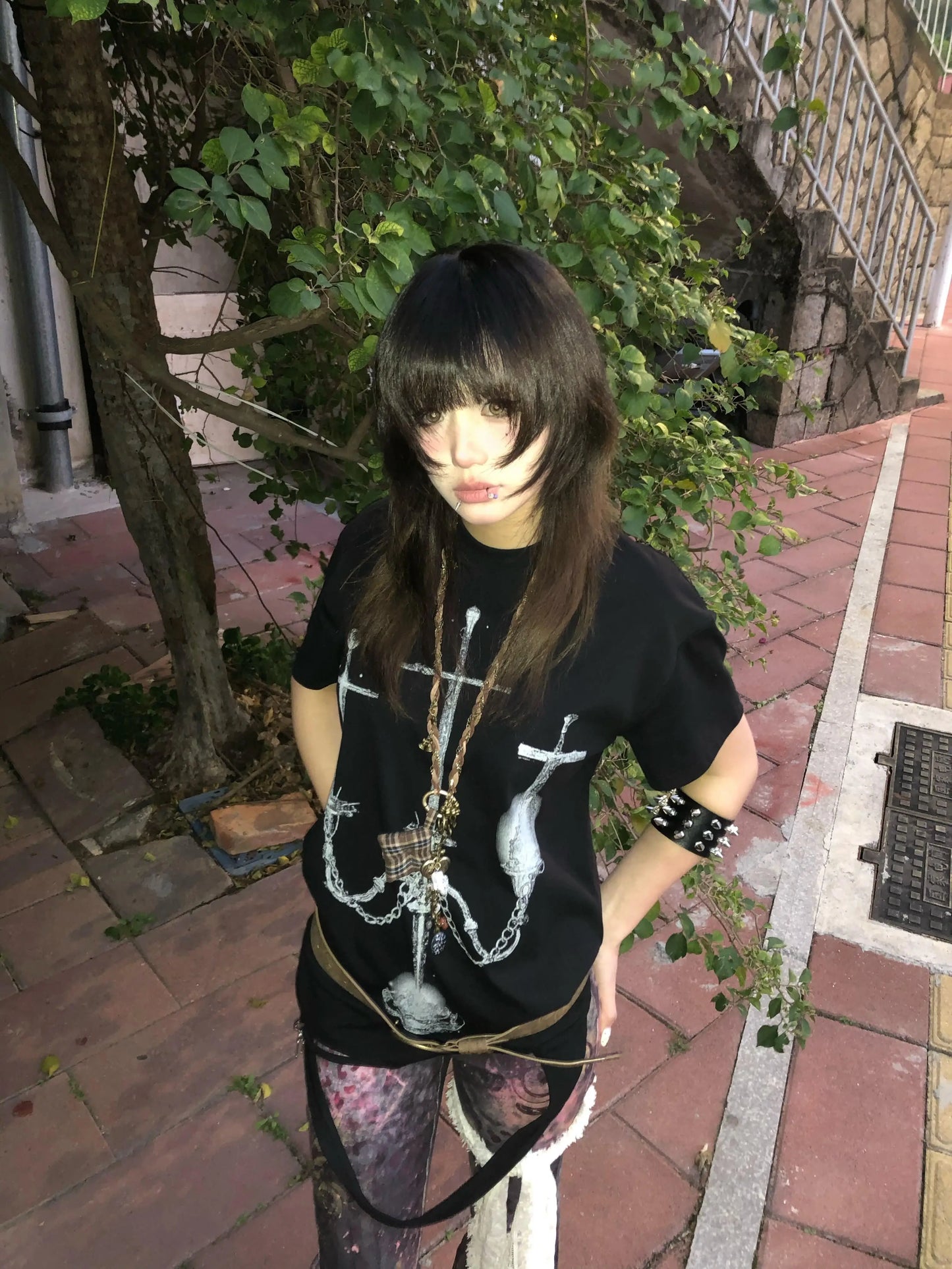 Cross Candle Graphic T-shirt
