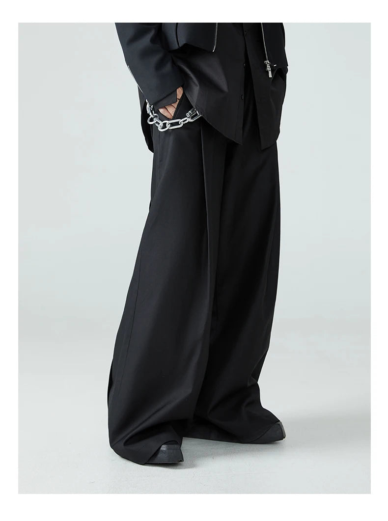 Baggy Pleated Wide Leg Pants
