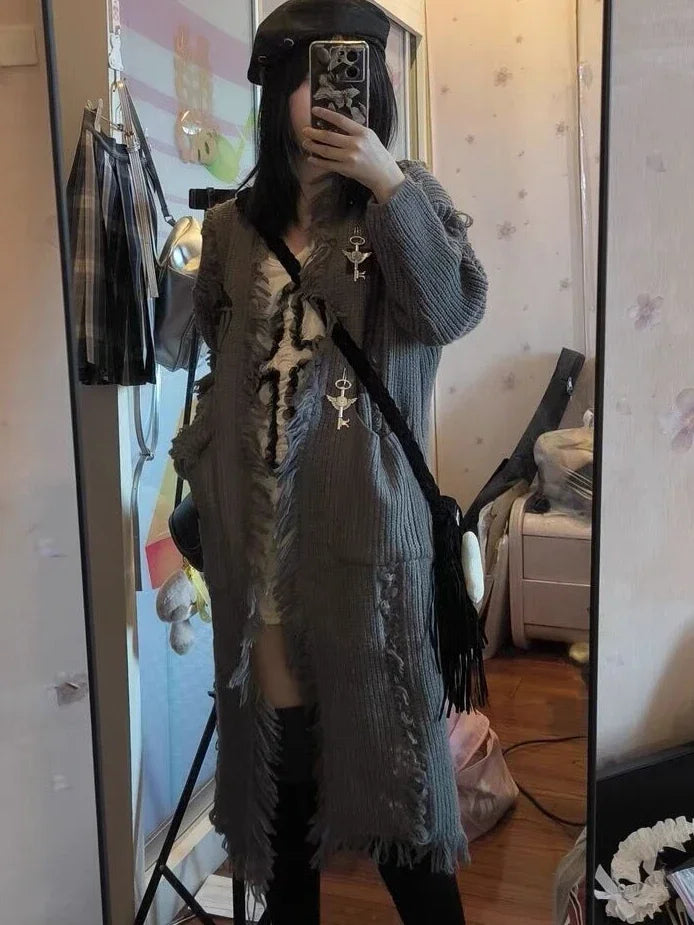 Cross Knitted Coat Cardigan - PWM