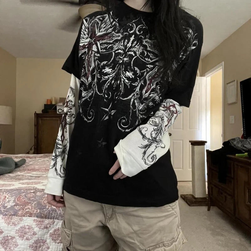 Goth Pattern Two-Piece T-Shirt - PWM