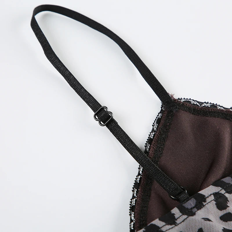 Leopard Mesh Crop Top - PWM