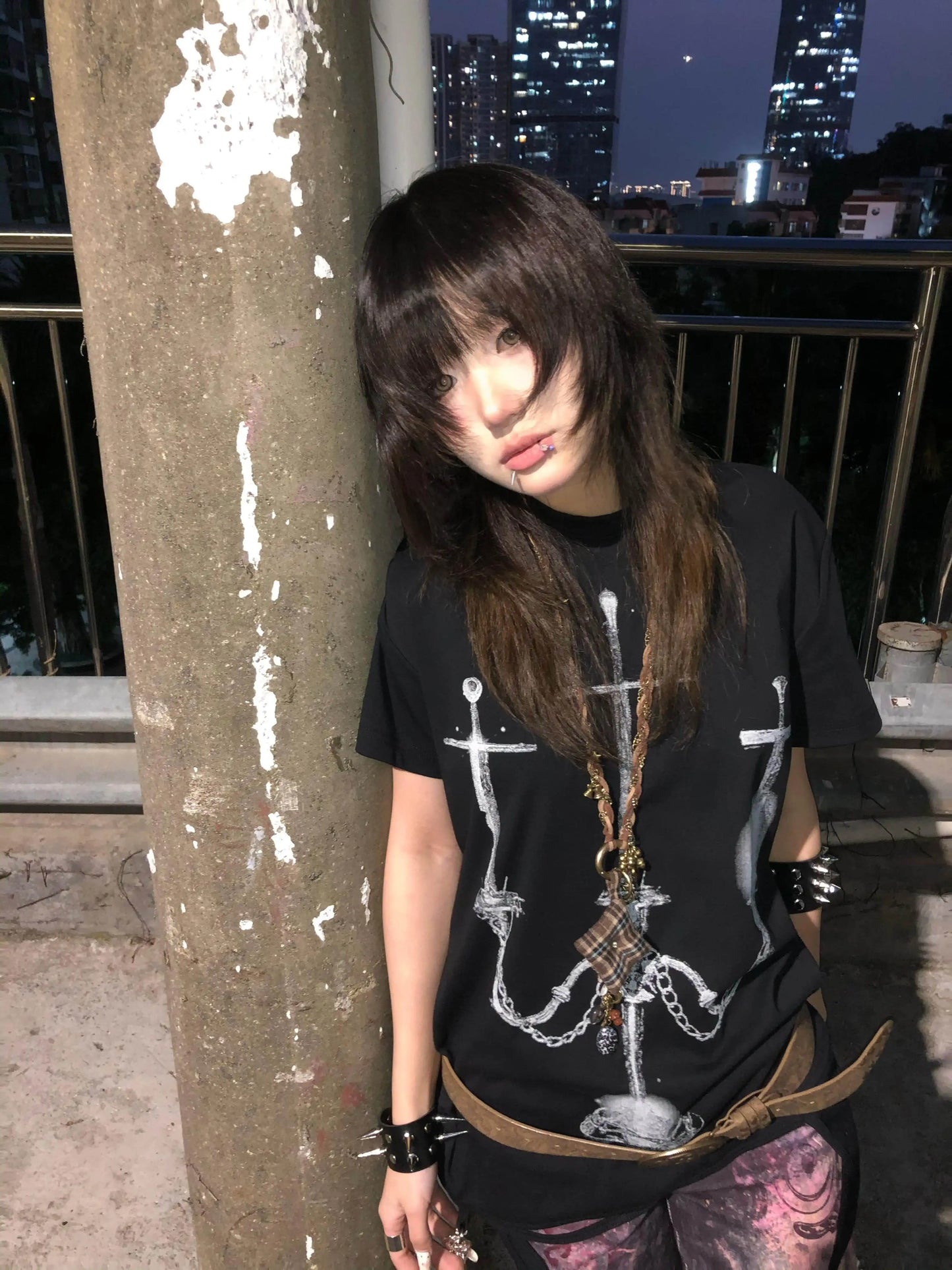 Cross Candle Graphic T-shirt