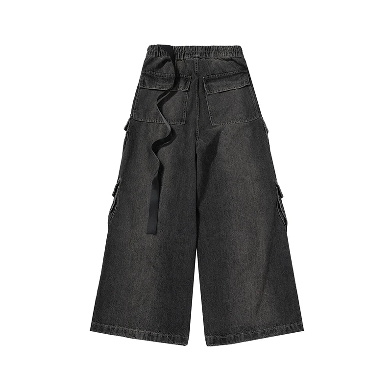 Drawstring Cargo Baggy Denim - PWM