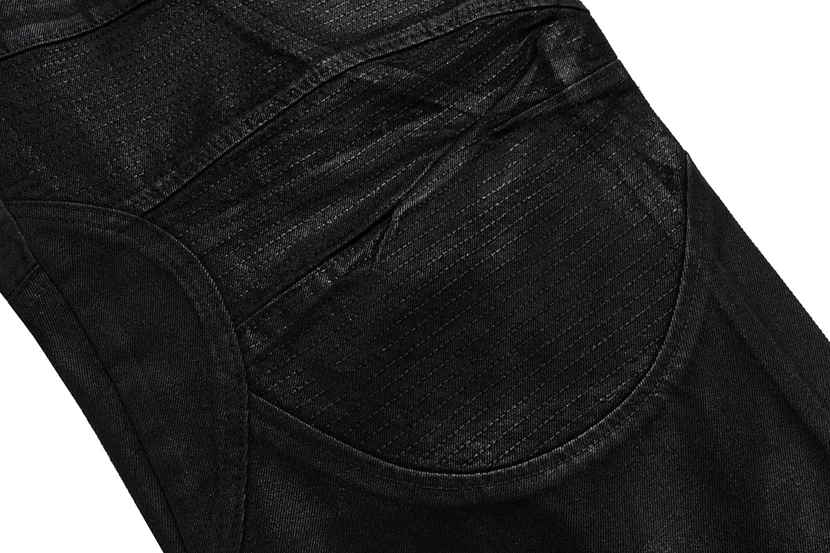 Coated Wax Baggy Cargo Pants - PWM