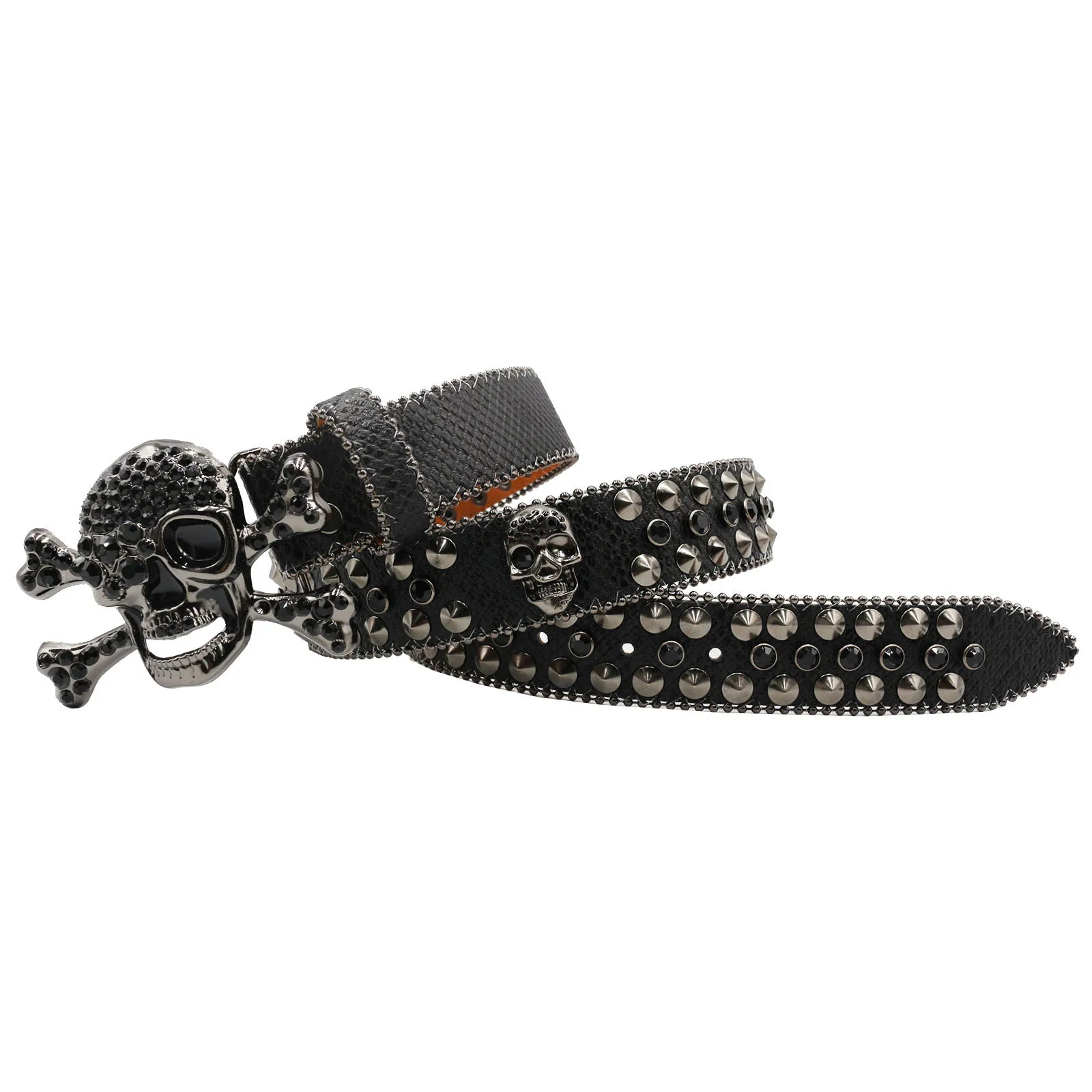 Rhinestone Skull Buckle Belt - PWM