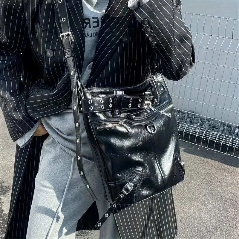 Rivet Large Capacity Crossbody Bag - PWM