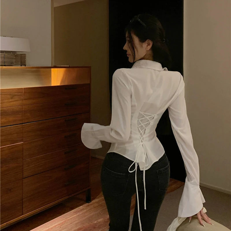 Bell Sleeve Bandage Shirts