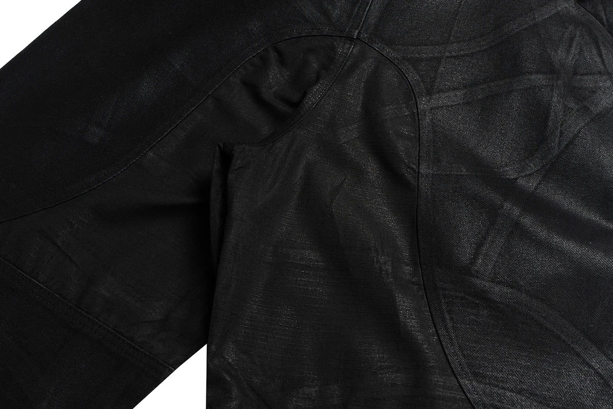 Coated Wax Baggy Cargo Pants - PWM