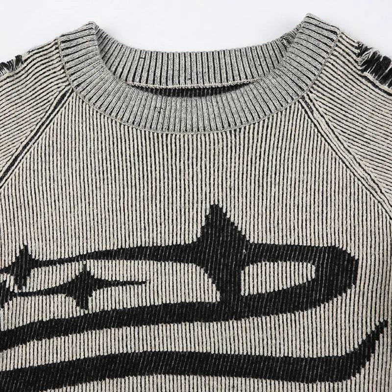 Ripped Stitched Pullovers Sweater - PWM