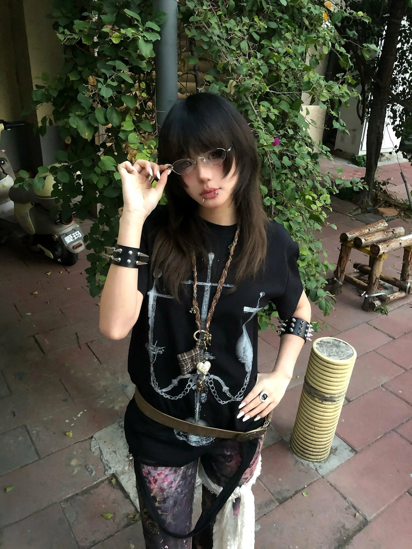 Cross Candle Graphic T-shirt
