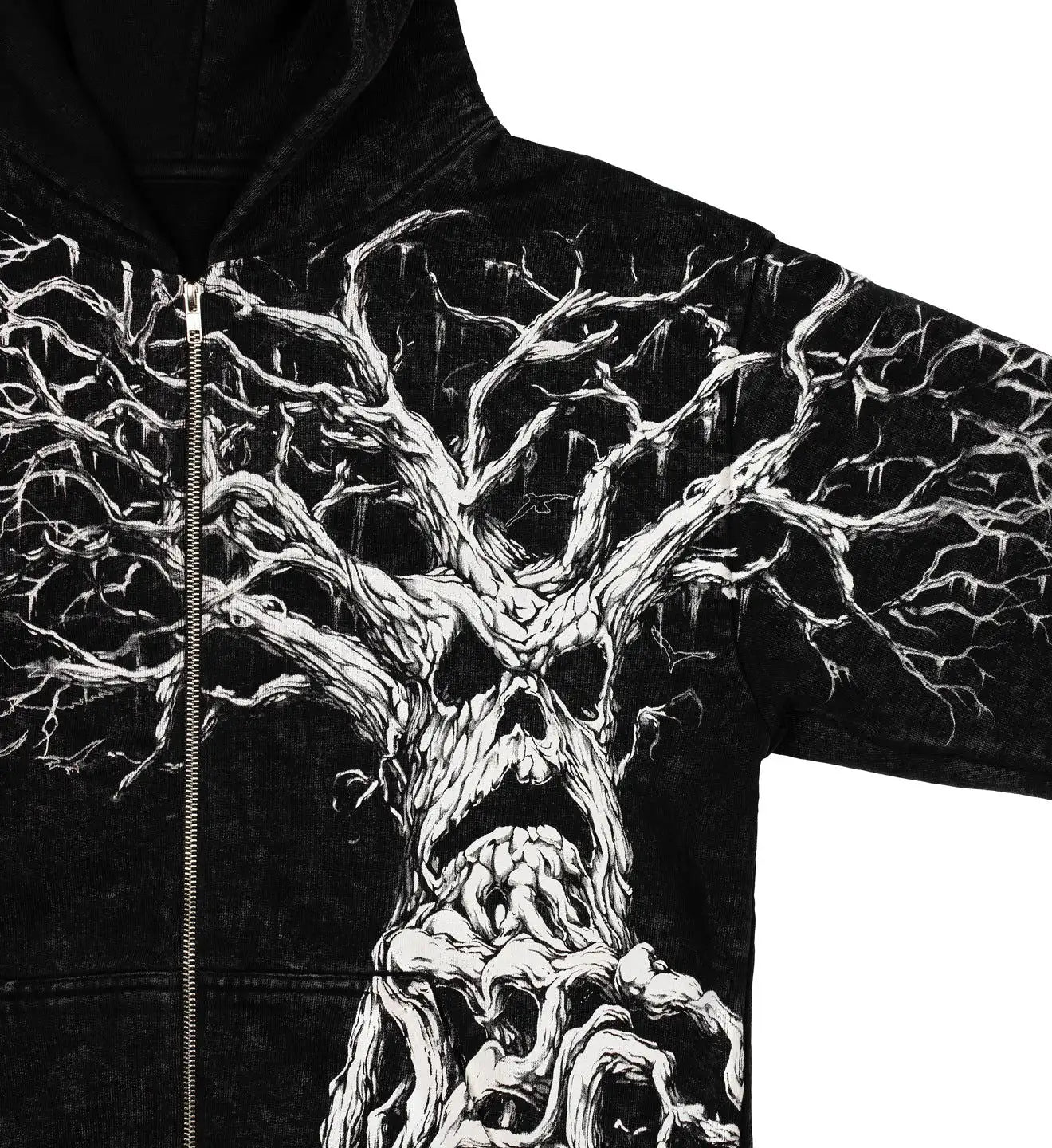 Washed Oversized Loose Cotton Zipper Jacket - PWM