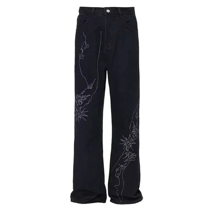 Embroidered Straight Jeans - PWM