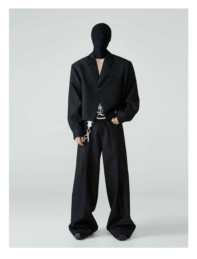 Baggy Pleated Wide Leg Pants