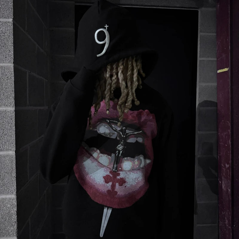 Pierced Lip Hoodie
