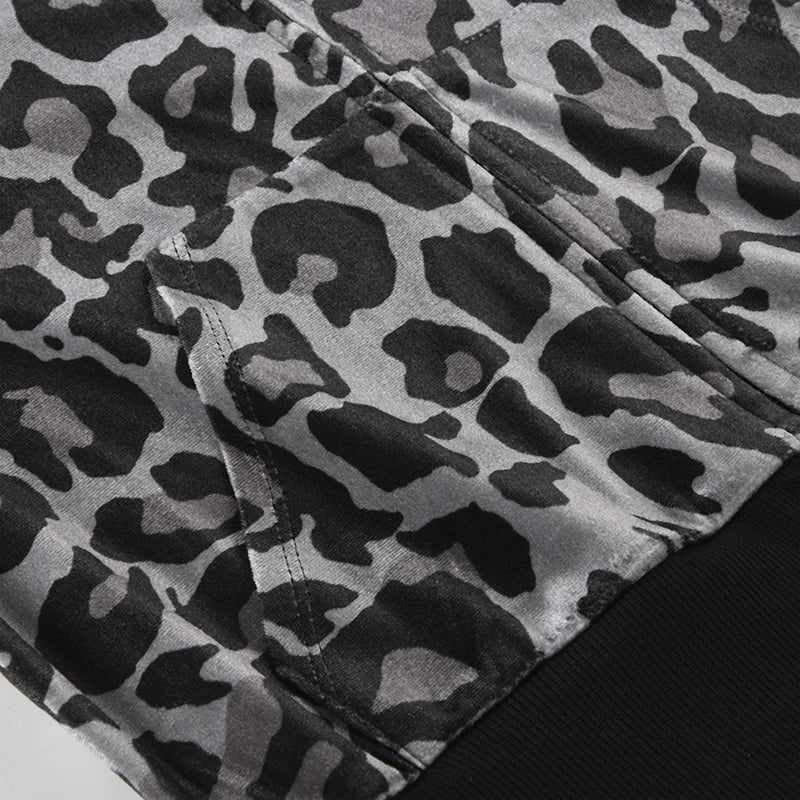Leopard Printed Velvet Coats