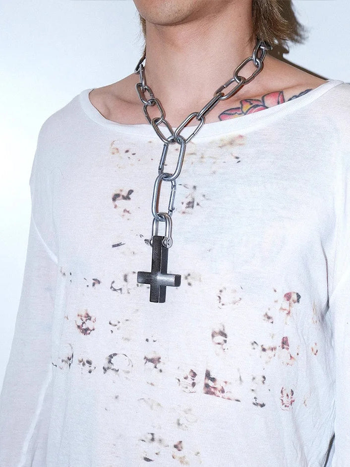 Cross Pendant Metal Chain
