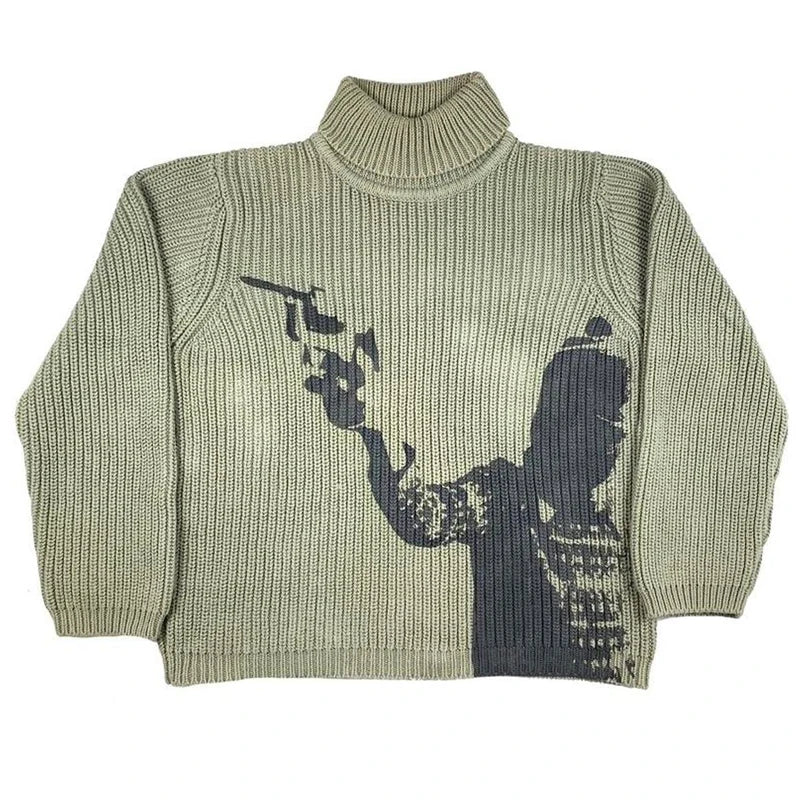 Turtleneck Knit Sweater