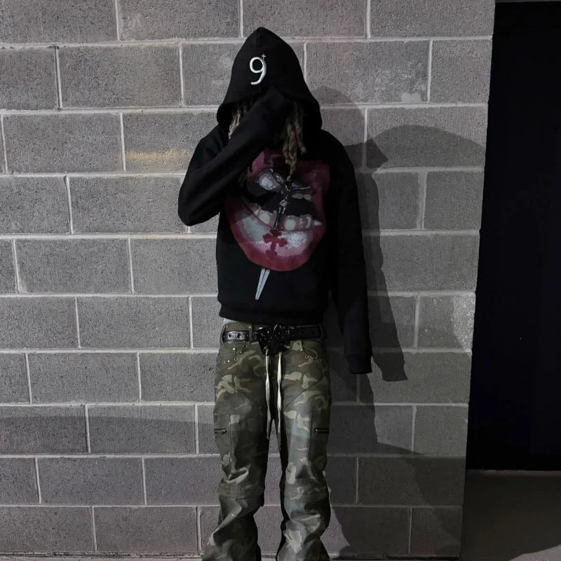 Pierced Lip Hoodie