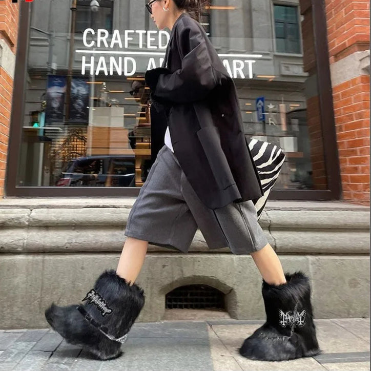Fluffy Fox Fur Boots - PWM