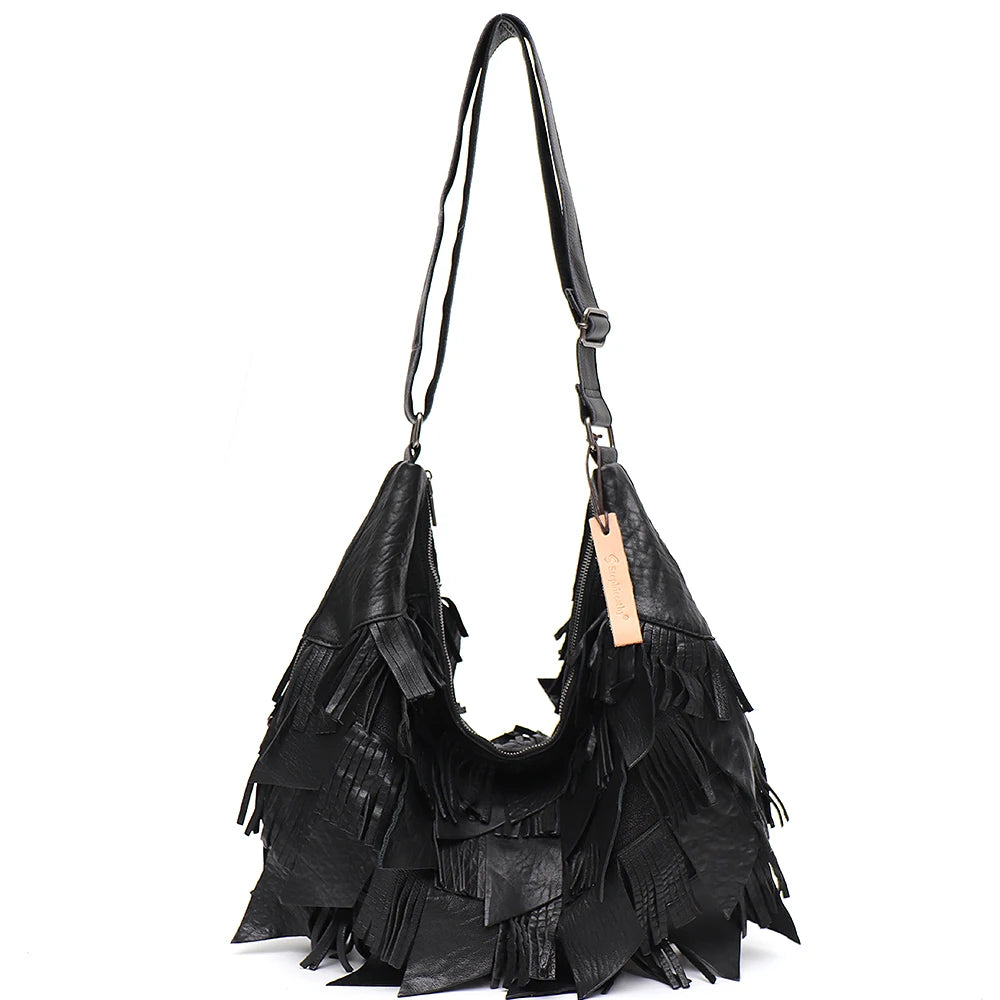 Tassel Purses Patchwork Crossbody Bags - PWM