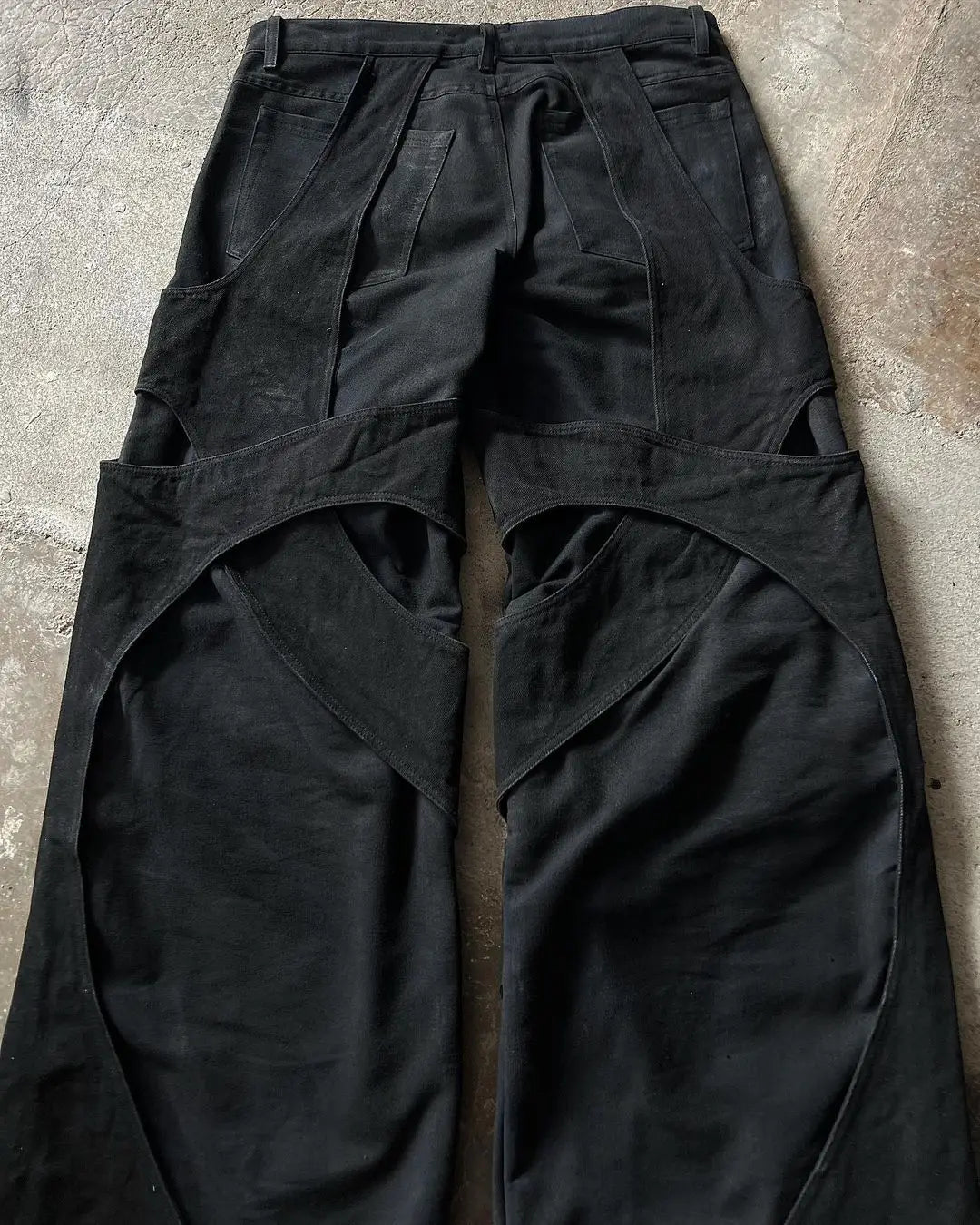 Patchwork Ripped Baggy Jeans - PWM