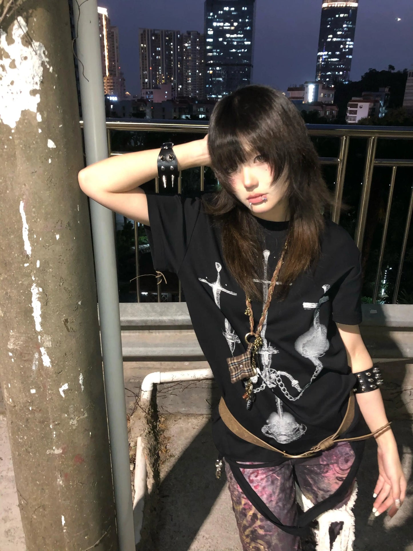 Cross Candle Graphic T-shirt