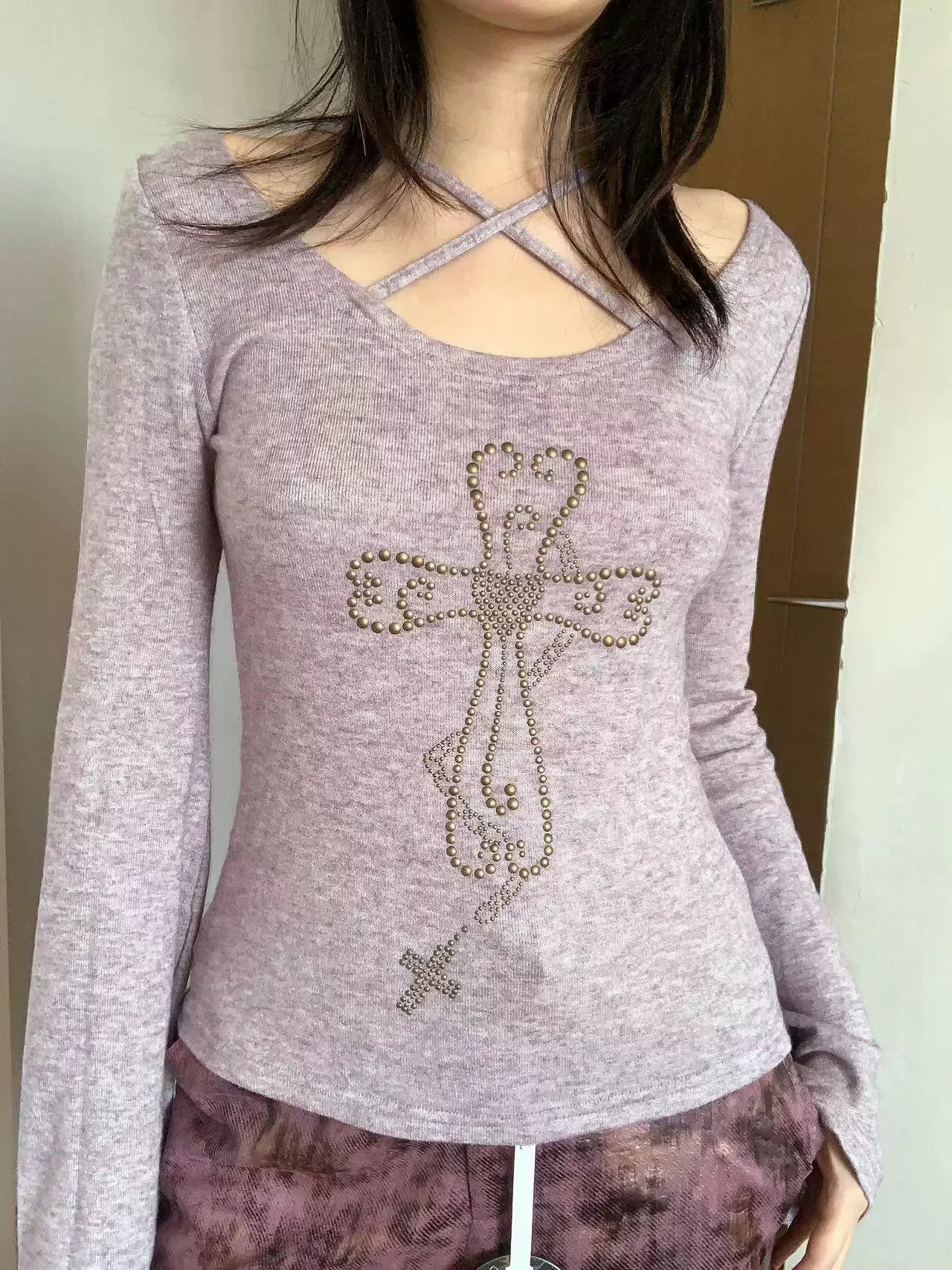 Cross Flare Sleeve Tops