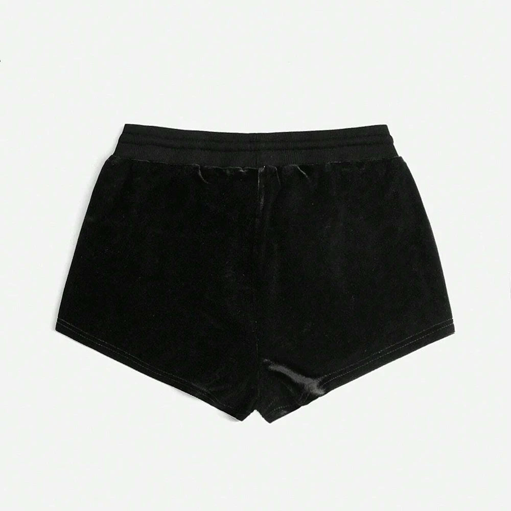 Cross Diamonds Drawstring Waist Shorts