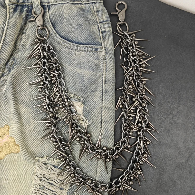 Double-layer Rivet Metal Chain