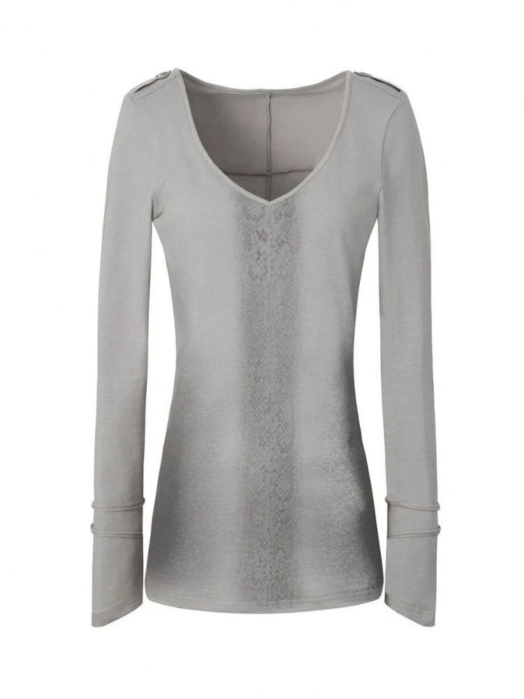 Serpentine Printing T-shirt Slim Fit Tops