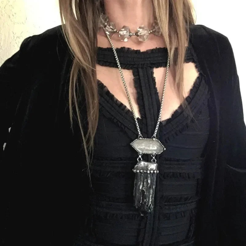 Raw Tourmaline Crystal Necklace - PWM
