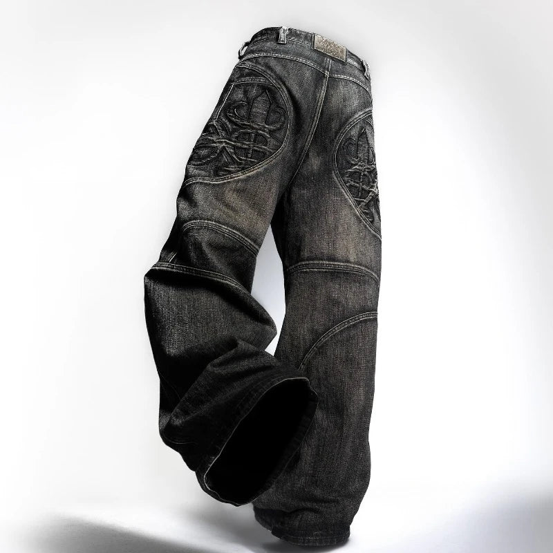 Stitching Washed Make Old Baggy Jeans - PWM