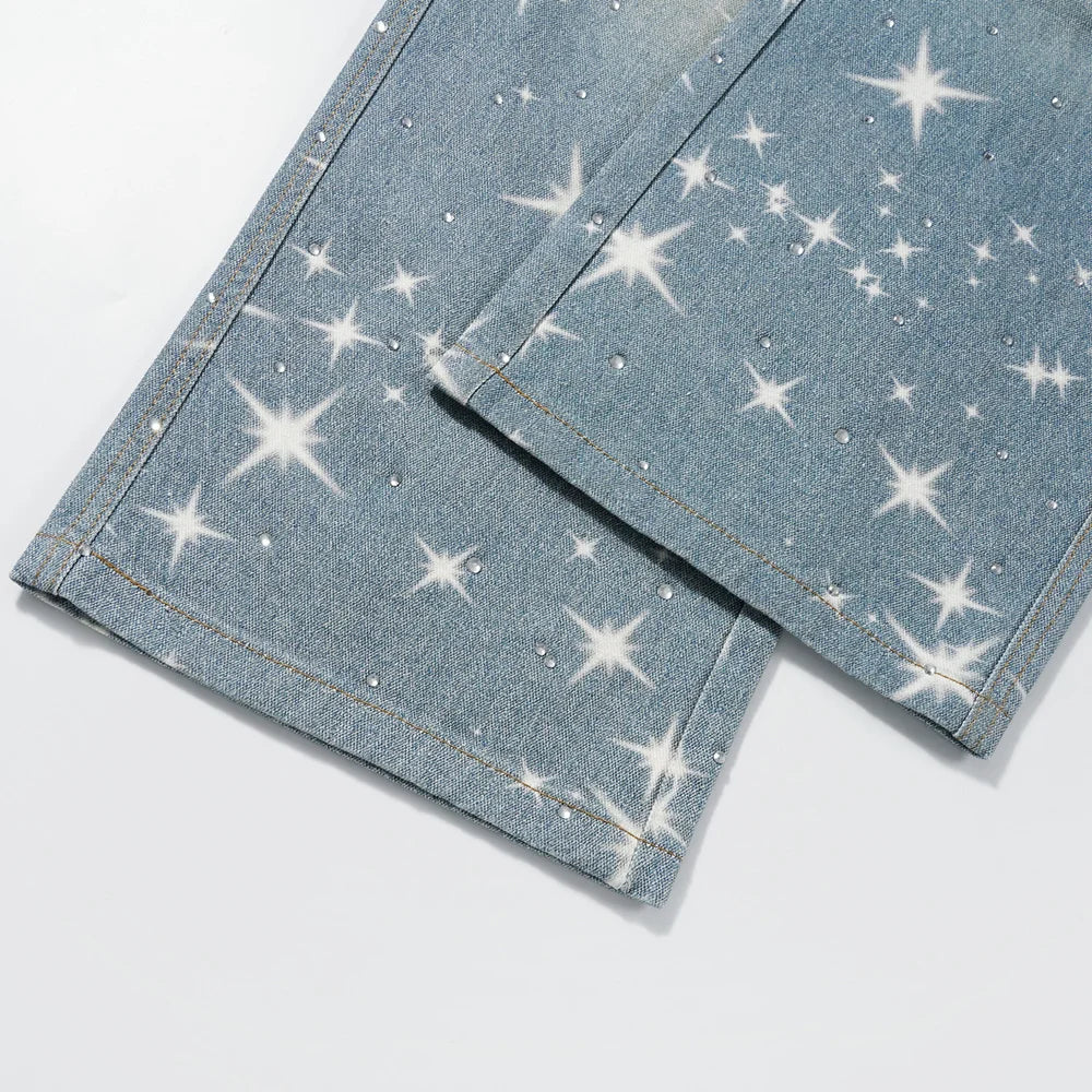 Star Printed Jeans Loose Jeans - PWM
