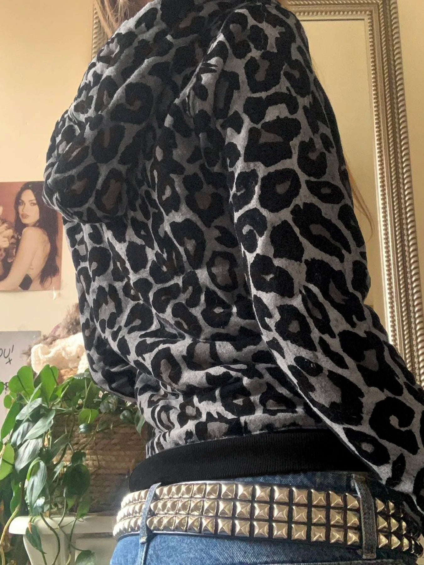 Leopard Printed Velvet Coats
