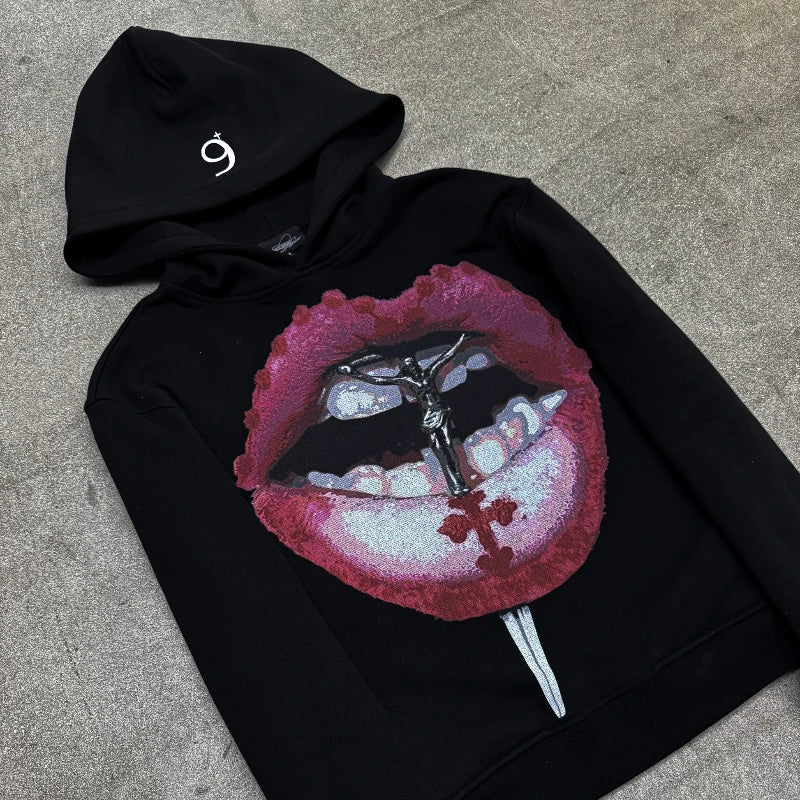 Pierced Lip Hoodie