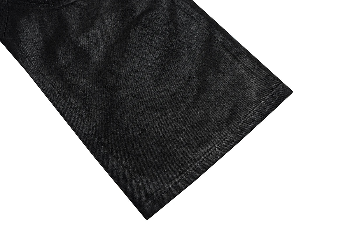 Coated Wax Baggy Cargo Pants - PWM