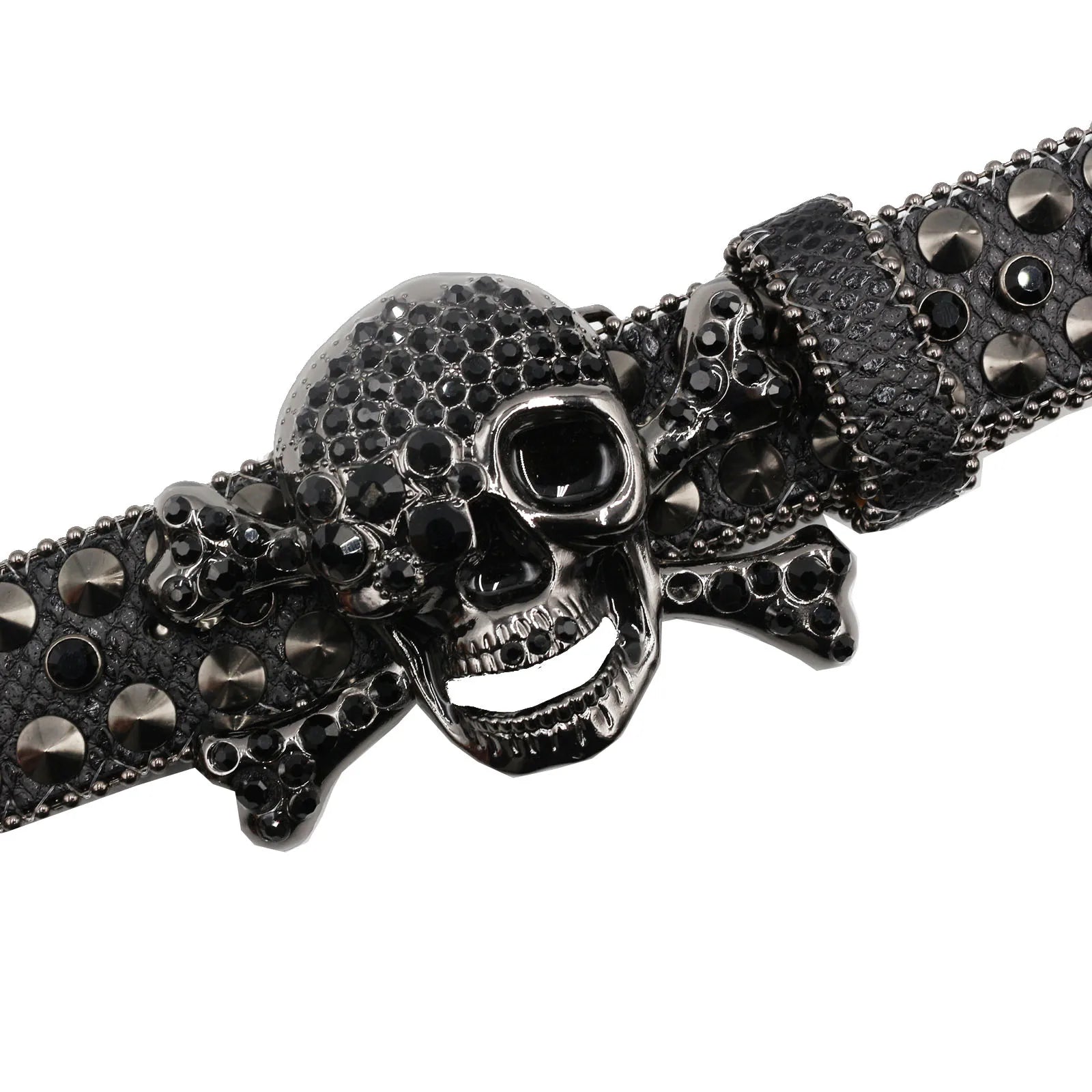 Rhinestone Skull Buckle Belt - PWM