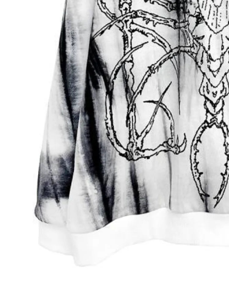 Gothic Print Loose Top - PWM