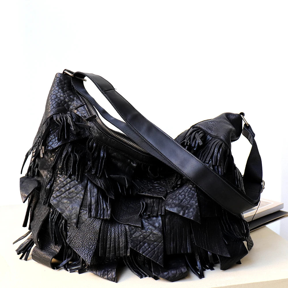 Tassel Purses Patchwork Crossbody Bags - PWM